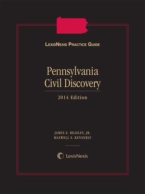 cover image of LexisNexis&reg; Practice Guide: Pennsylvania Civil Discovery